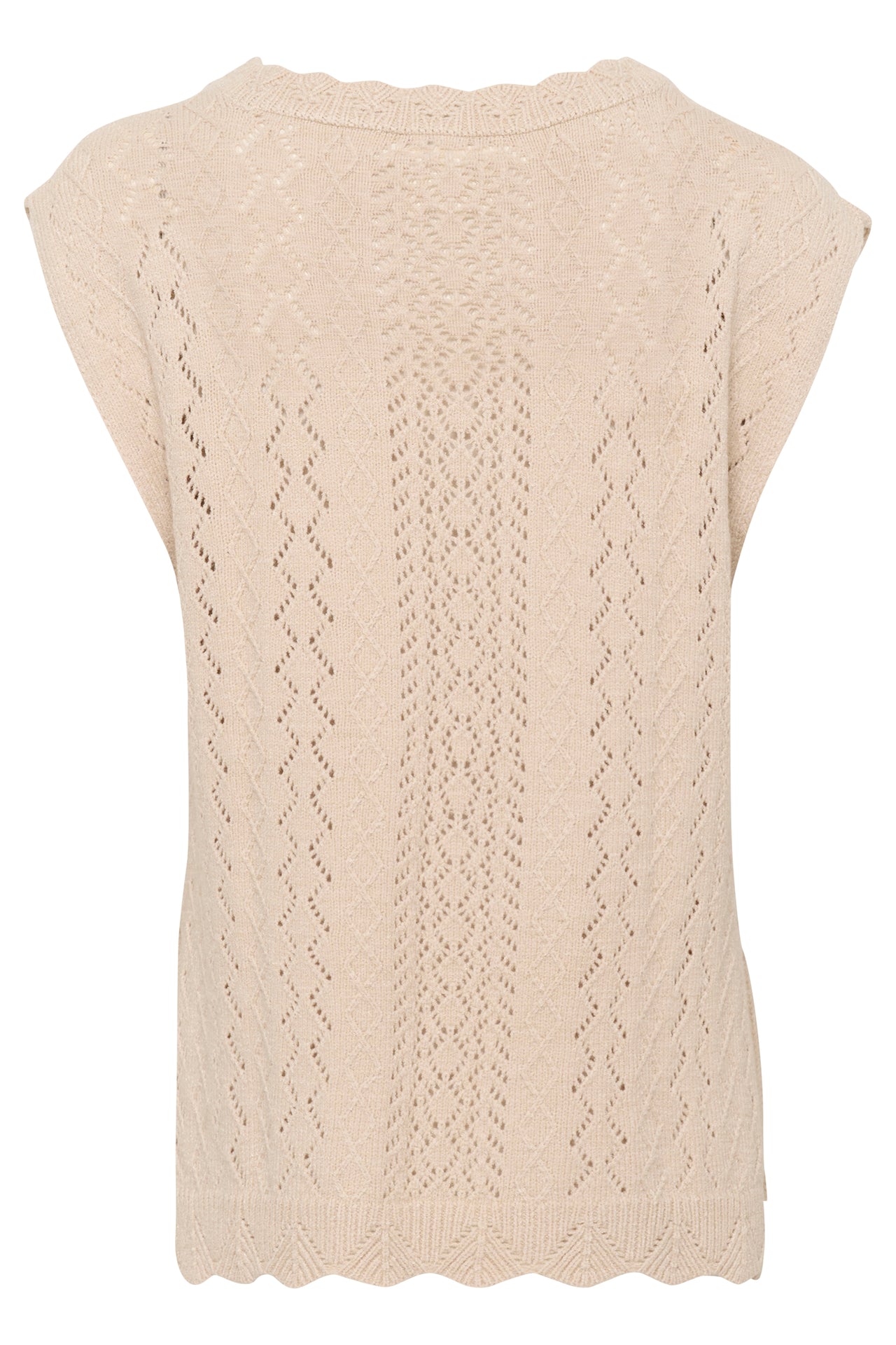 Cream GATTIE Knitted Slipover -  Ancient Stroll
