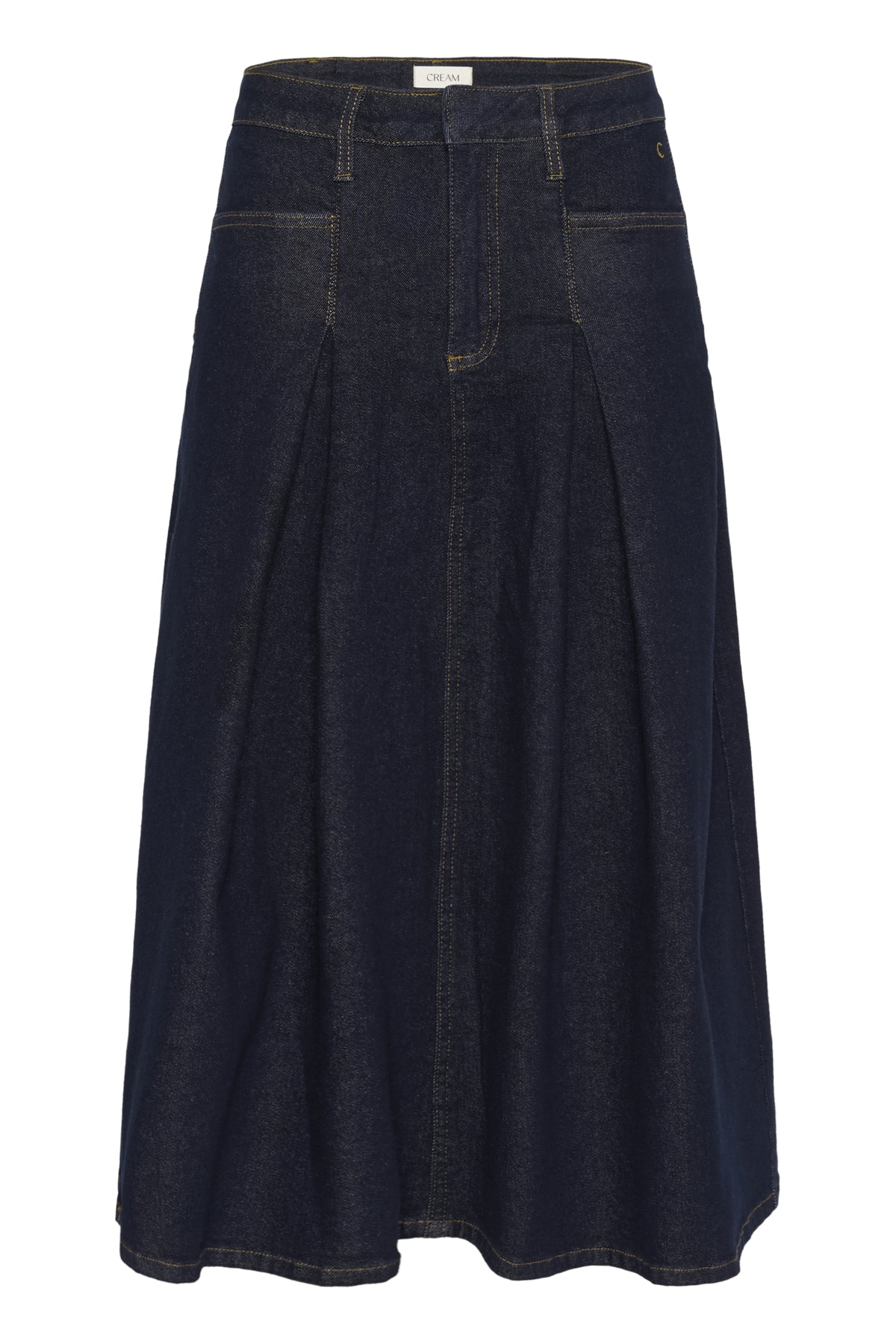 Cream Robina Denim Skirt - Chicago Rinse Blue