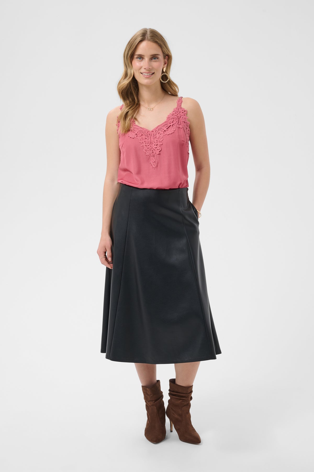 Cream PALOMA Skirt - Pitch Black