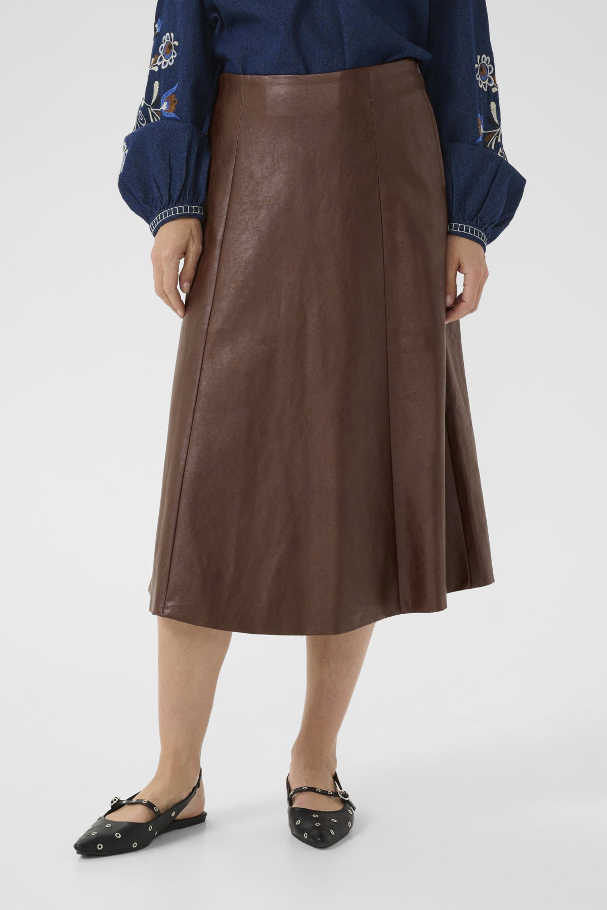 Cream Paloma Skirt - Brown Washed