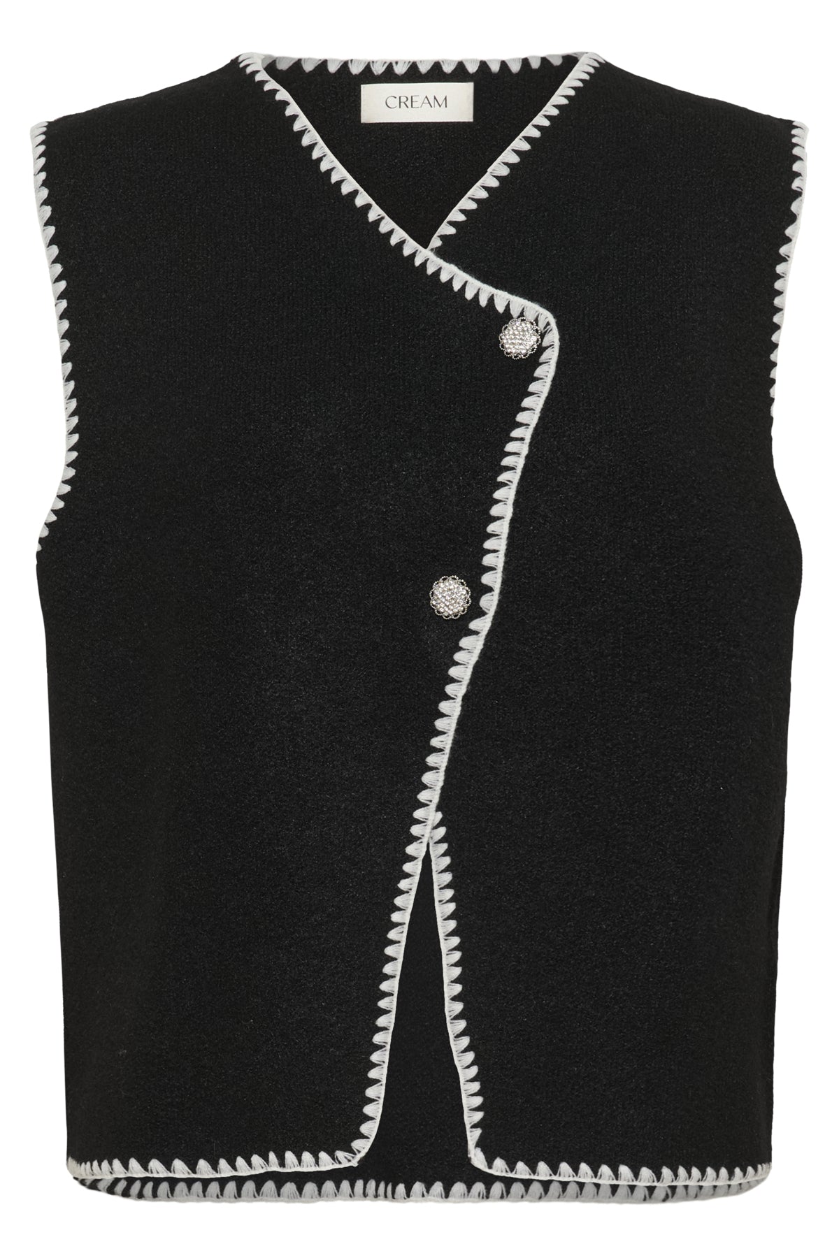 Cream Timmie Knit Vest Top