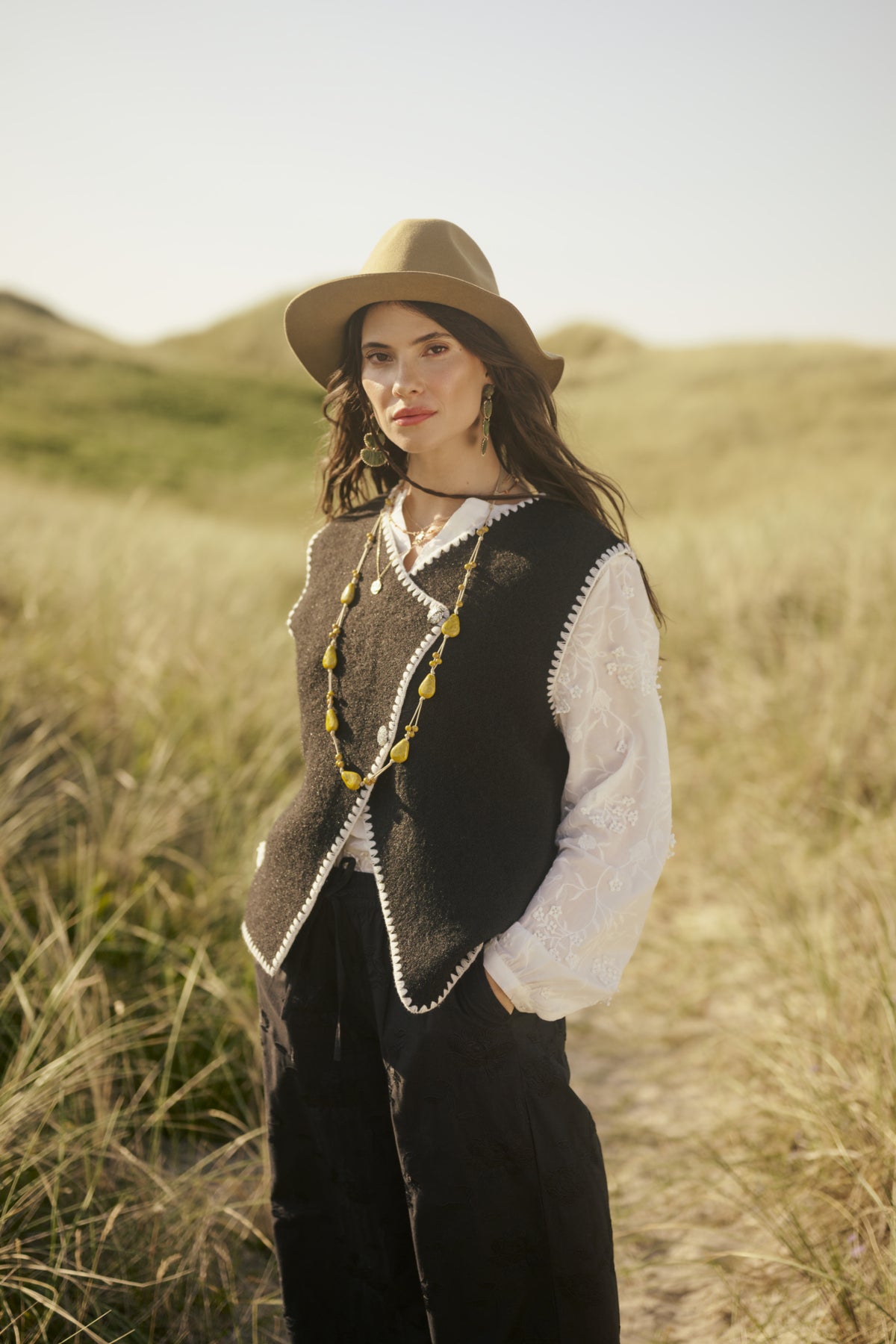 Cream Timmie Knit Vest Top