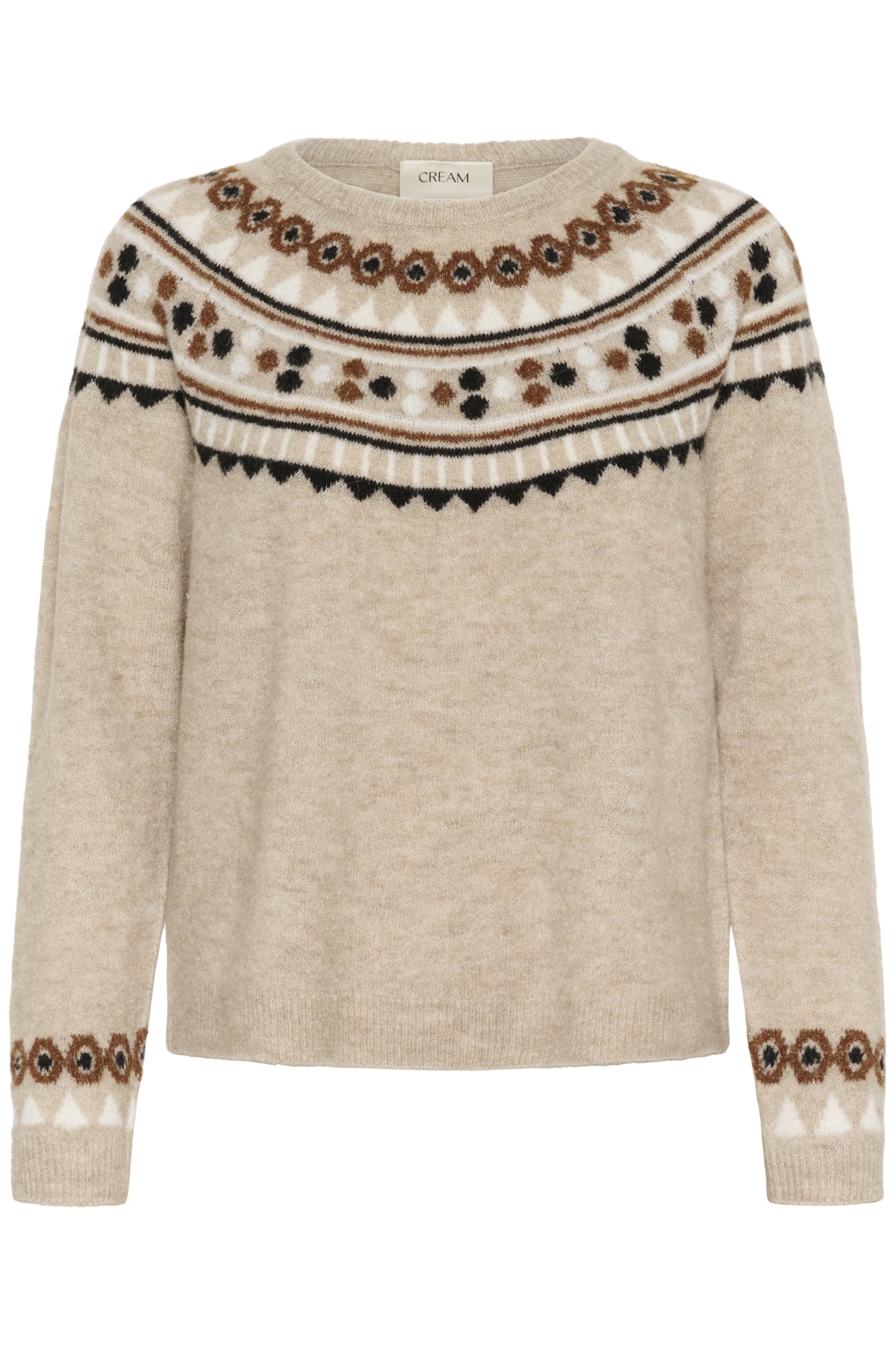 Cream Cherrie Jumper - Cobblestone Melange