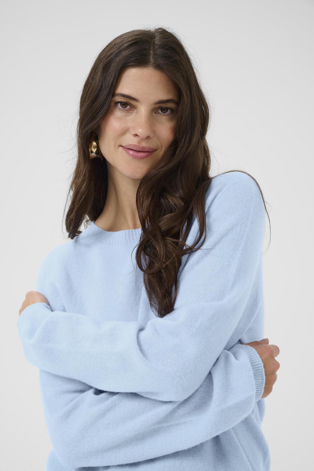 Cream Mela Jumper - Dark Cashmere Blue