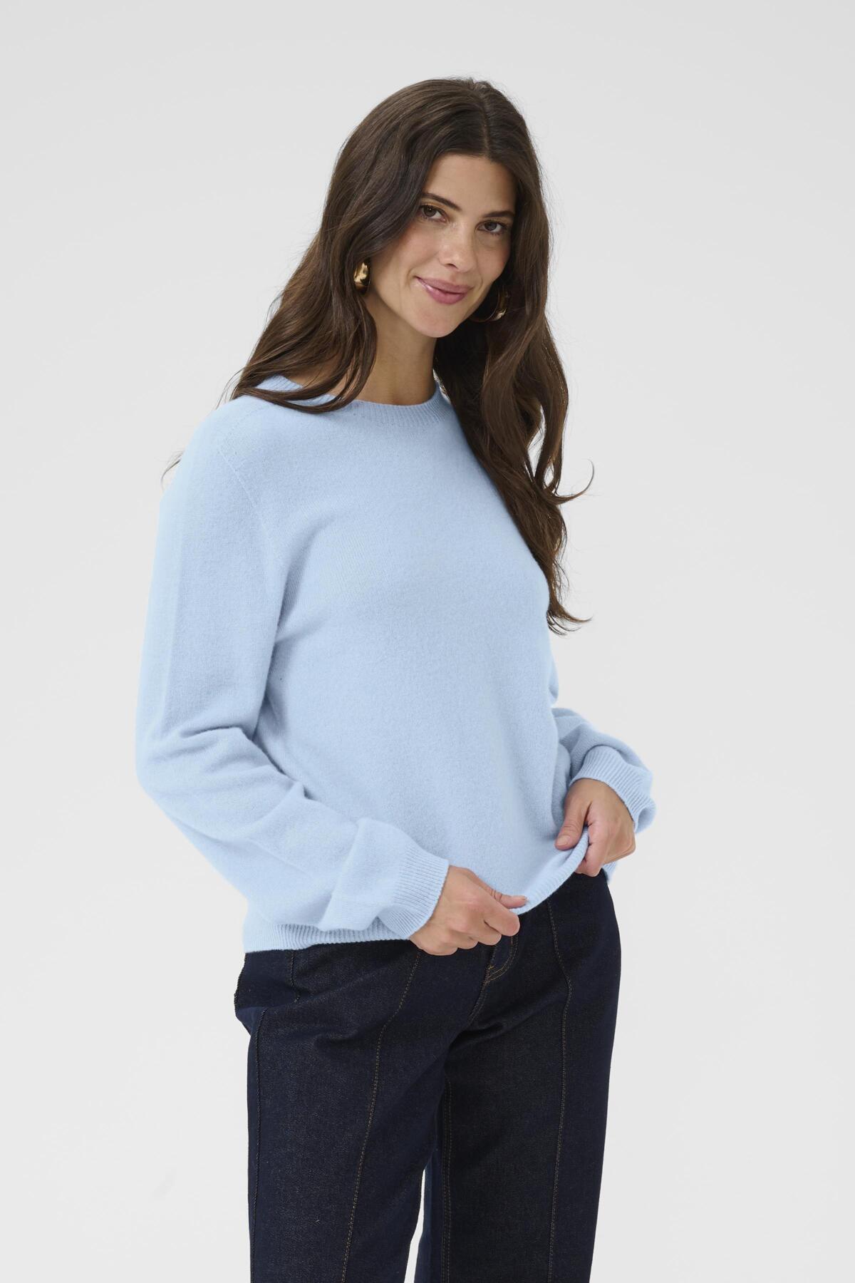 Cream Mela Jumper - Dark Cashmere Blue