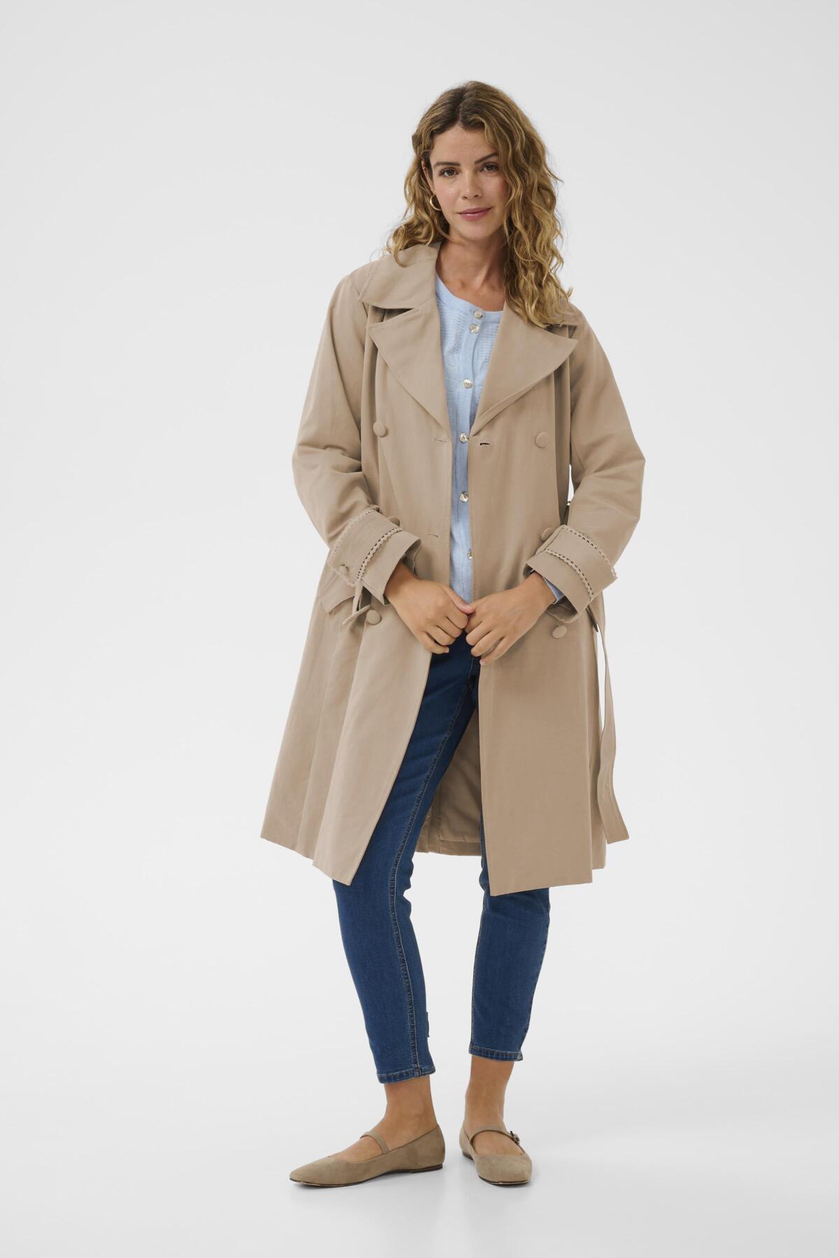 Cream Drookie Trenchcoat - Savannah Tan