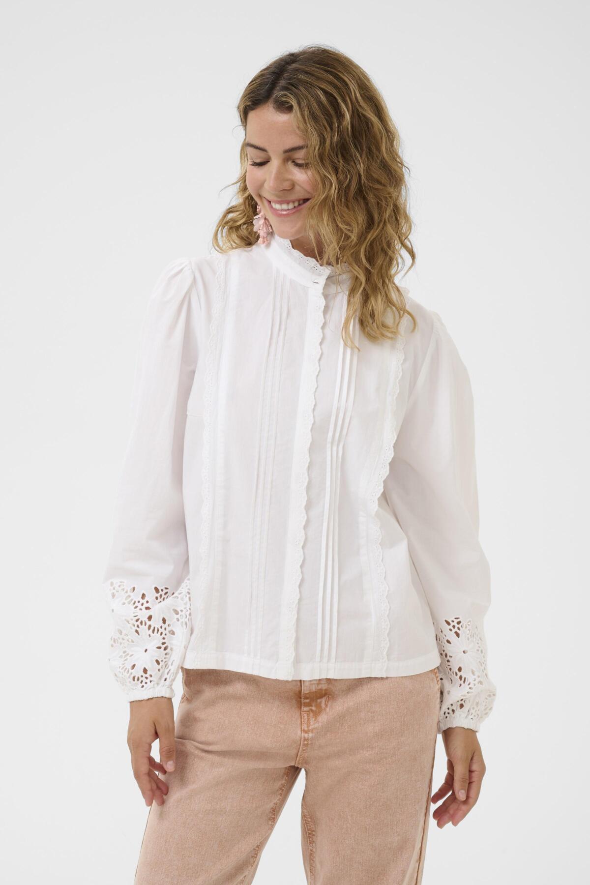 Cream Chloe Shirt - Snow White