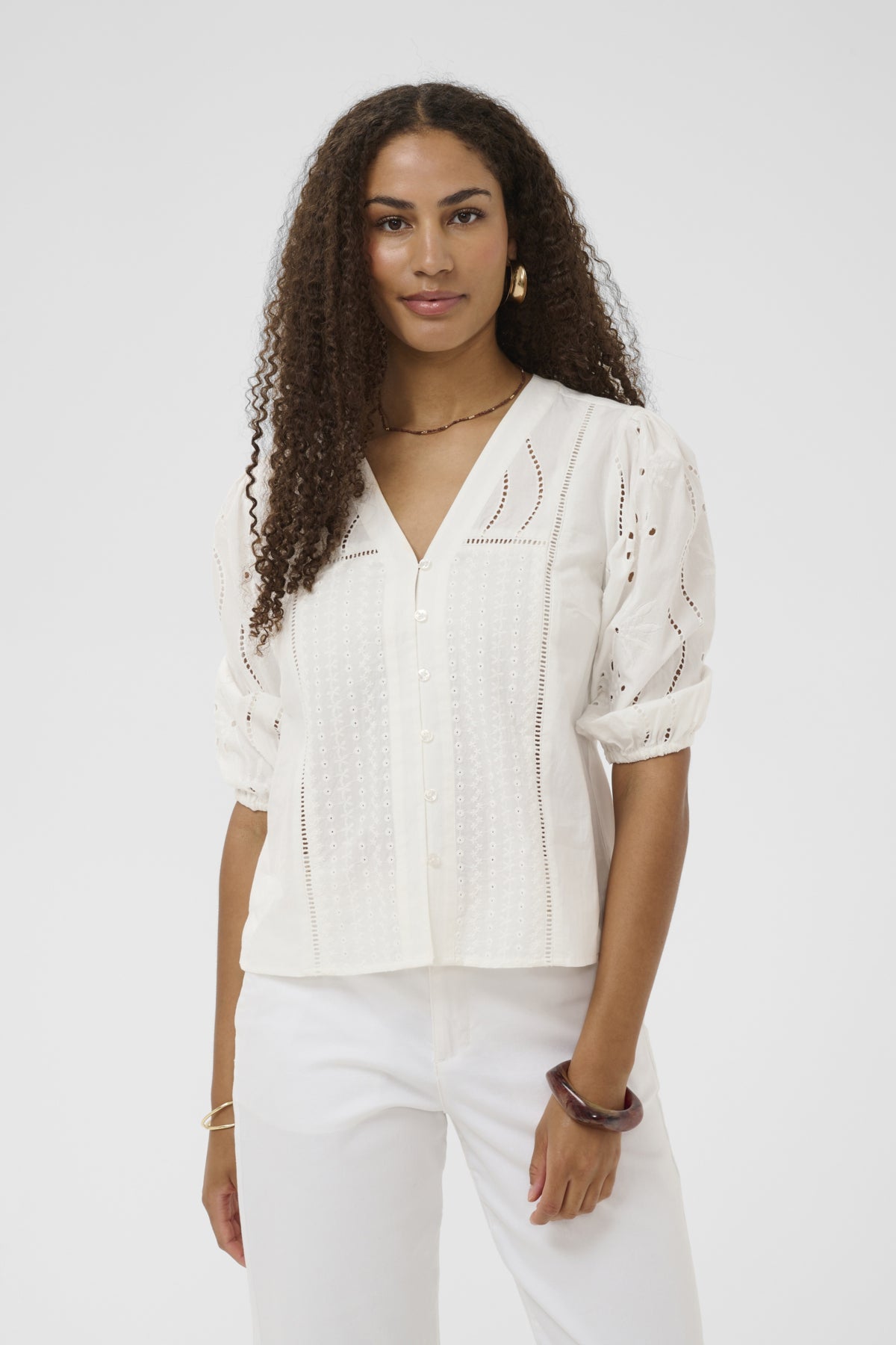 Cream SIGNE Blouse - Snow White