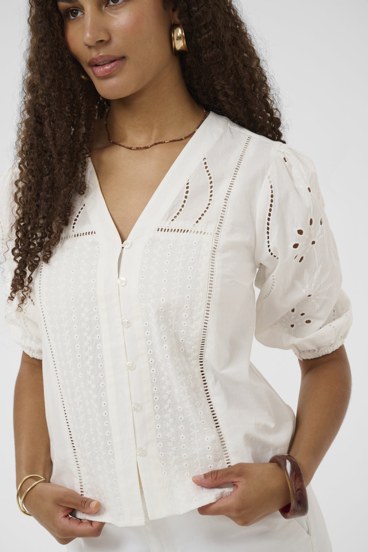 Cream SIGNE Blouse - Snow White