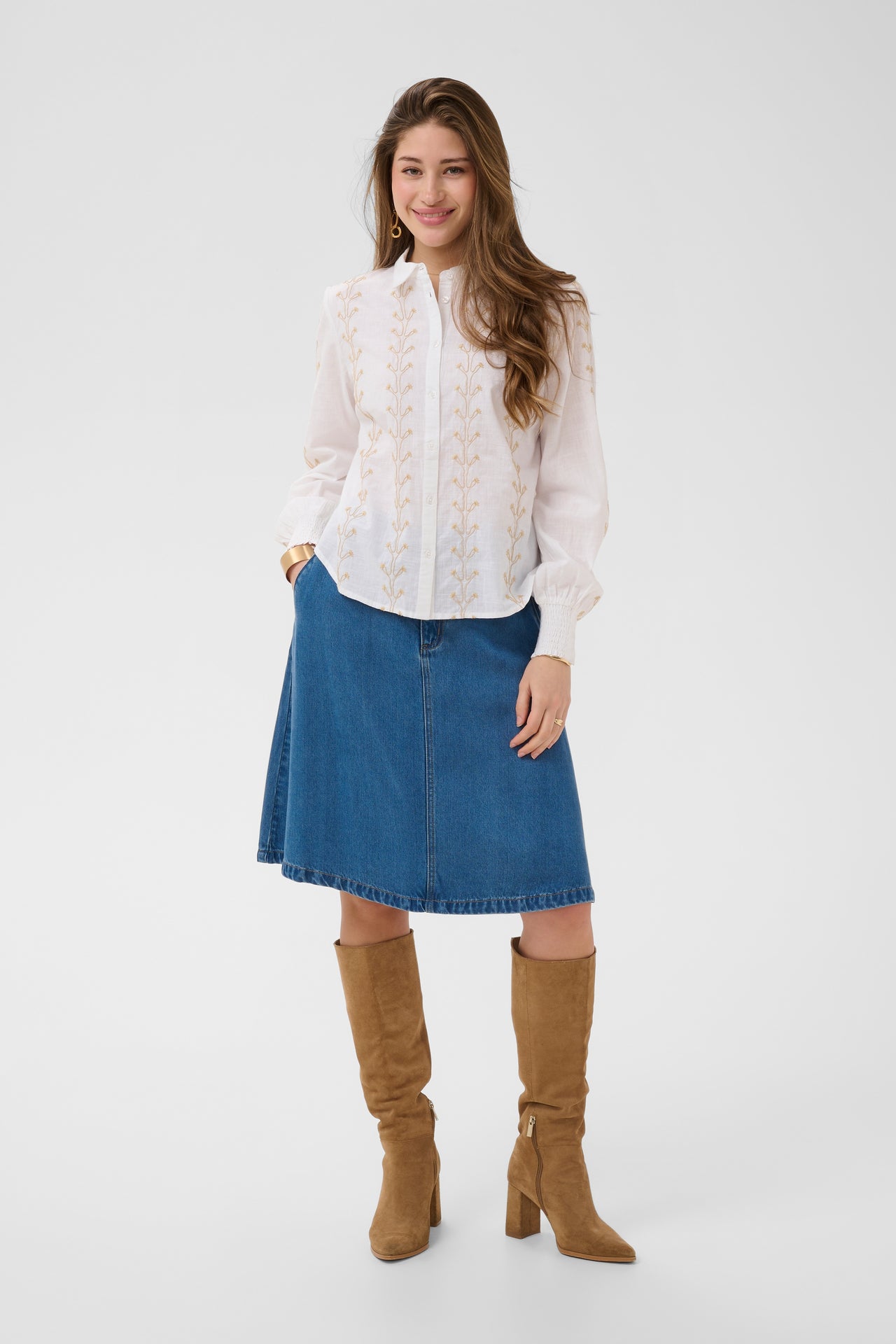 Cream TRACY Shirt - Snow White