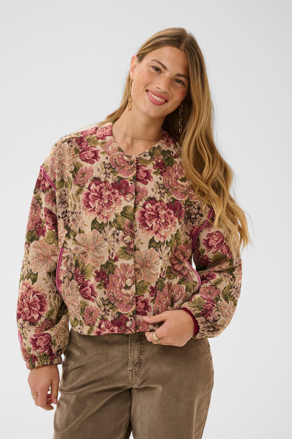 Cream PETUJA Jacket - Vintage Rose