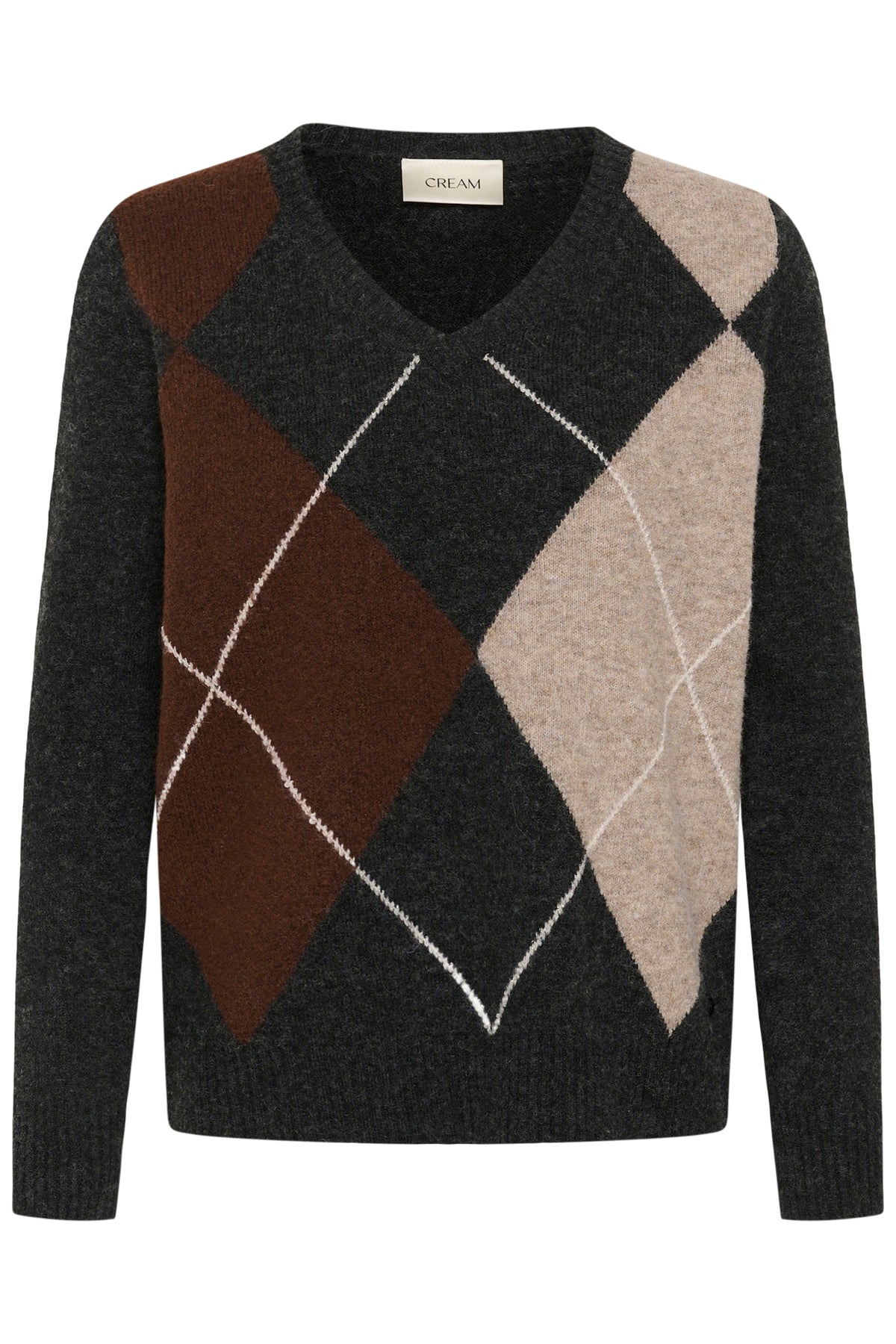 Cream HOPE Knitted Jumper - Pitch Black