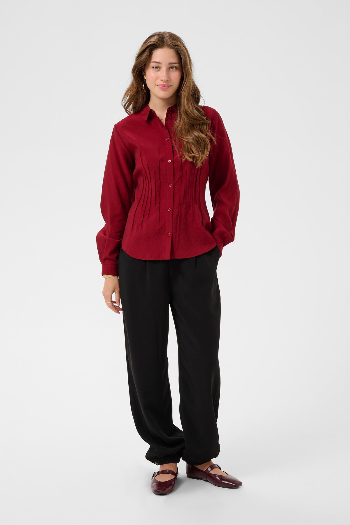 Cream FIKS Shirt - Cabernet