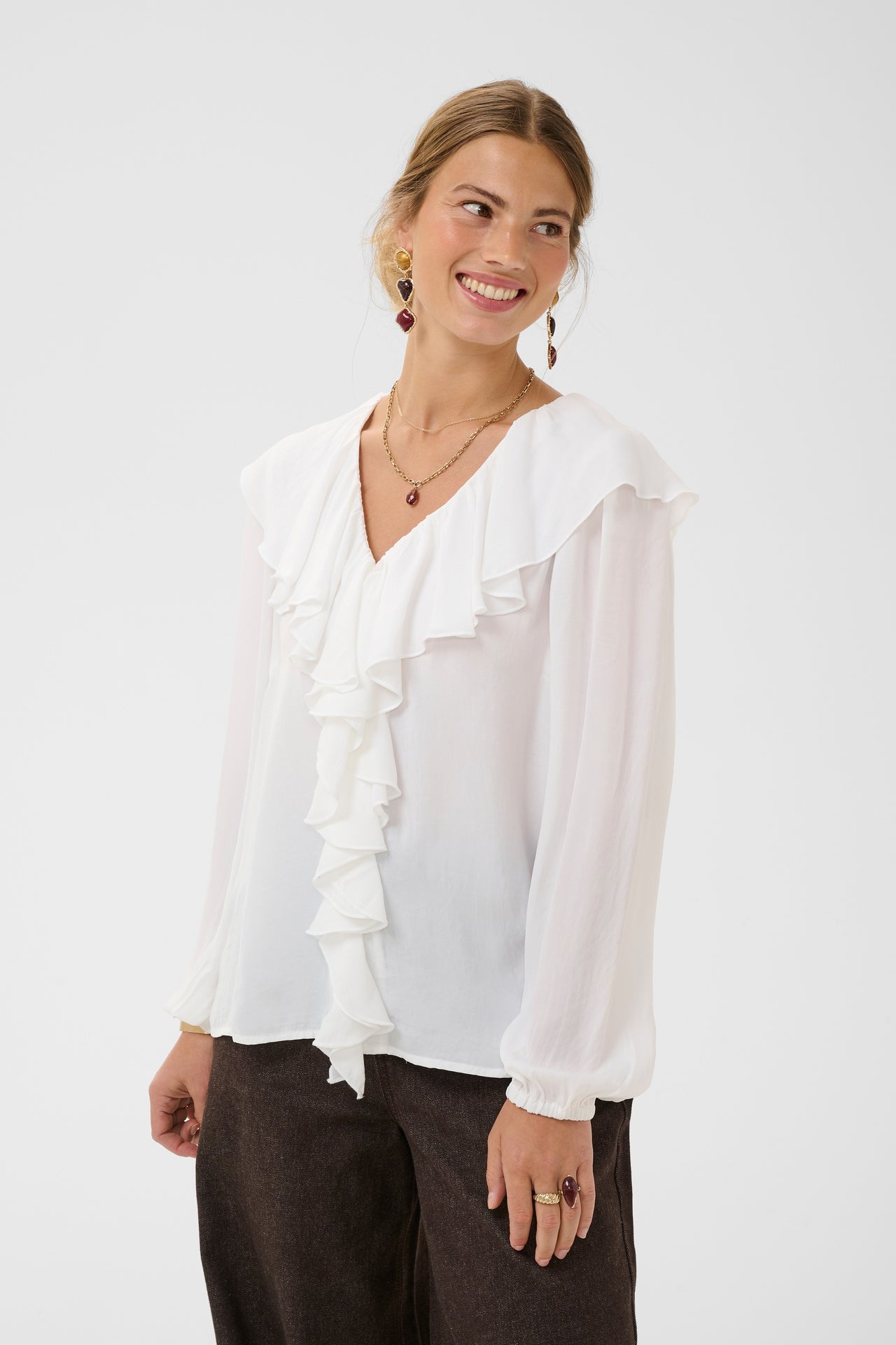 Cream BELIV Blouse - Snow White