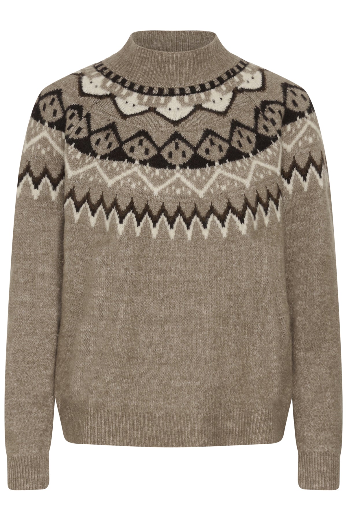 Cream CHERRIE Jumper - Brown Lentil Melange