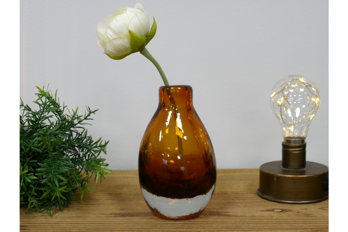 Dutch Imports Amber Glass Vase
