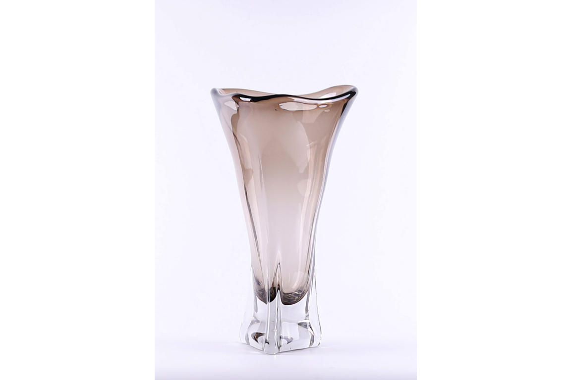 Dutch Imports Tall Grey Glass Vase
