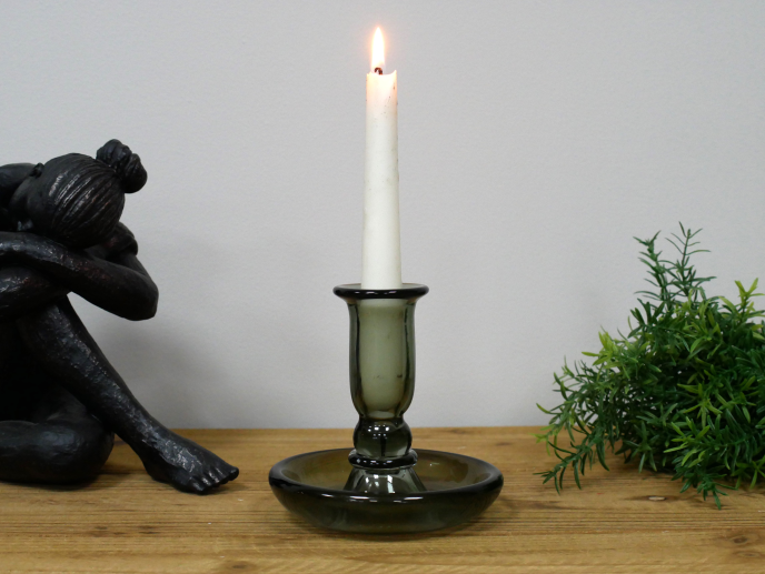 Dutch Imports Glass Candle Holder