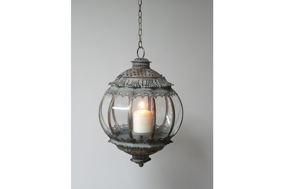 Dutch Imports Round Hanging Lantern With 110cm Chain