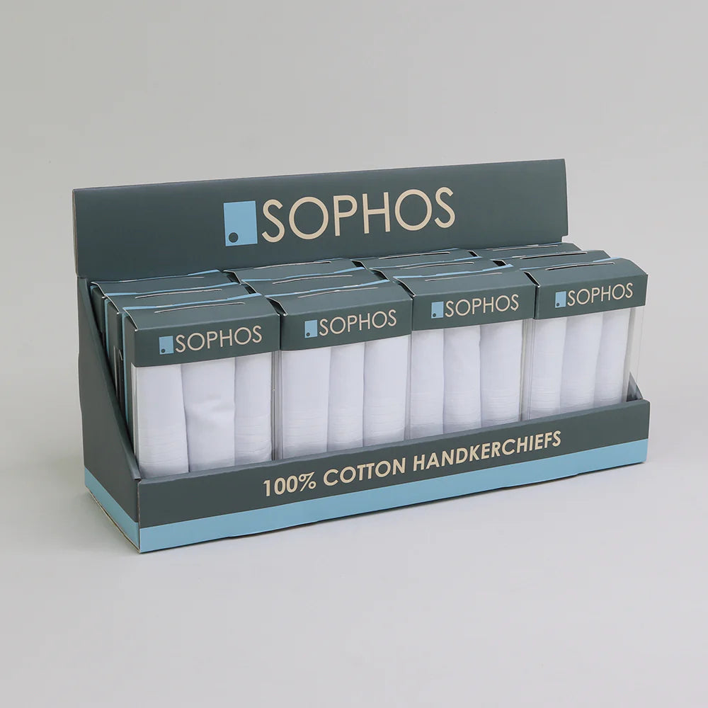Sophos Pack Of 3 White Kandkercheifs