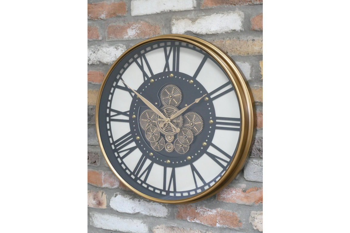 Dutch Imports Metal Metal Wall Clock With Cogs