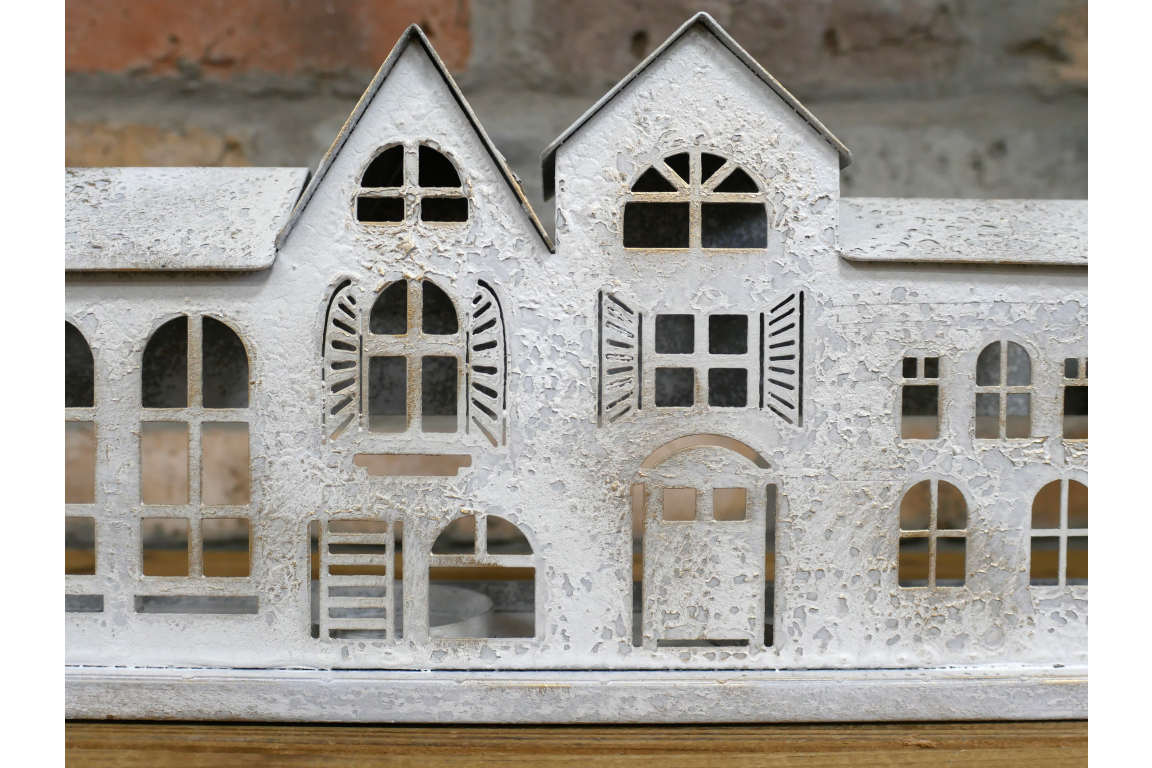 Dutch Imports Little Row Of Houses Candle Holder