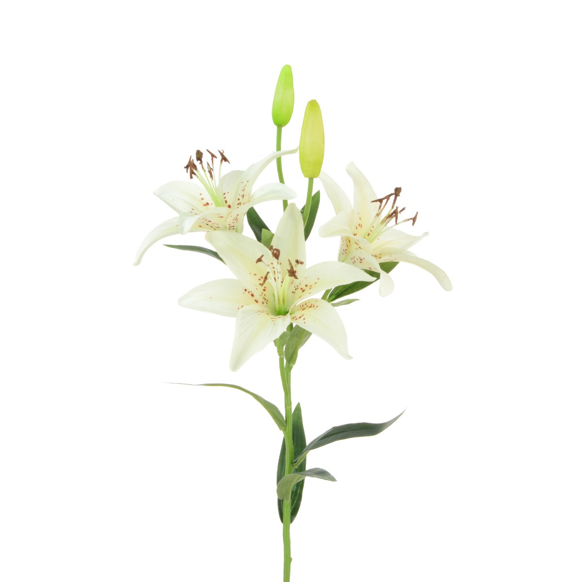FloralSilk Cream Tiger Lily Stem