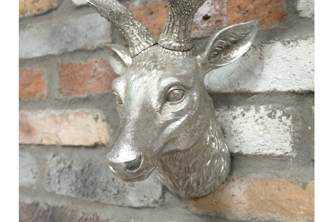 Dutch Imports Silver Stag Head