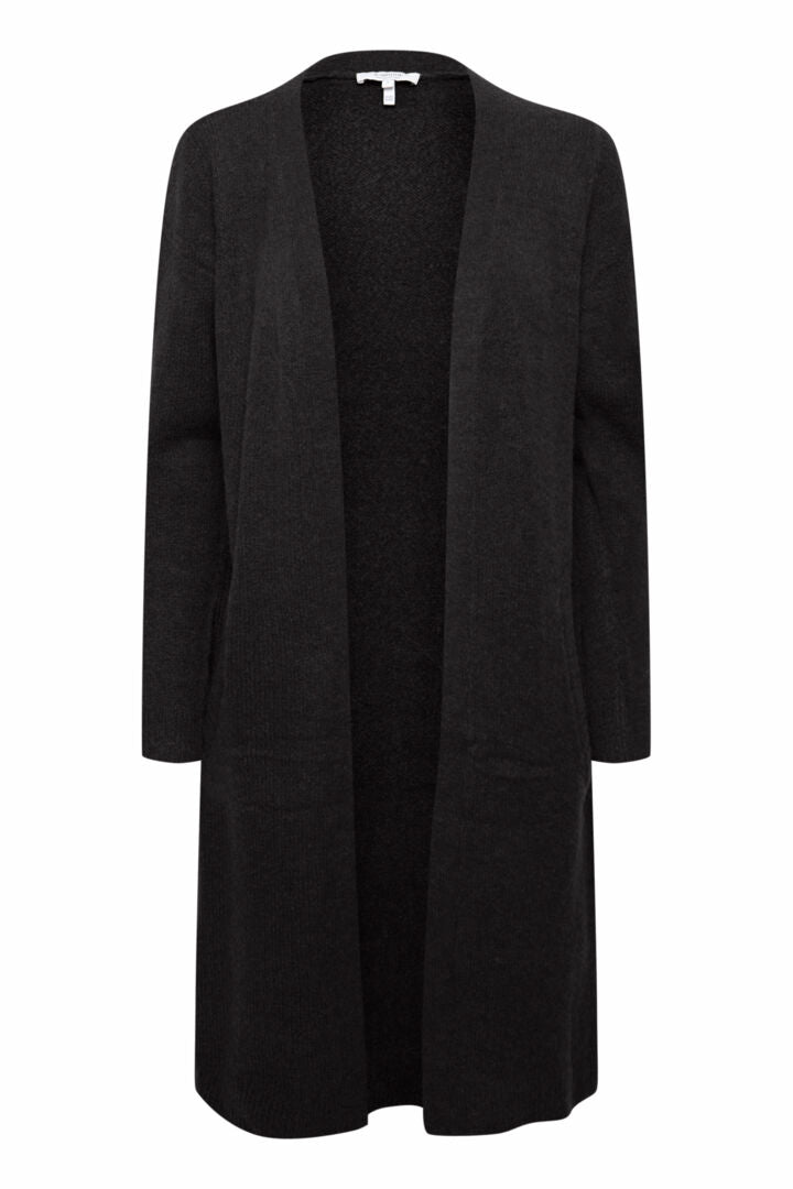 B.Young Mirelle Long Black Knitted Cardigan