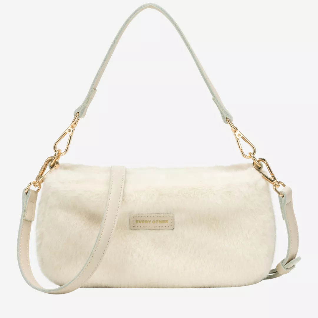 Every Other Baguette Cross Body Shoulder Bag - Off White