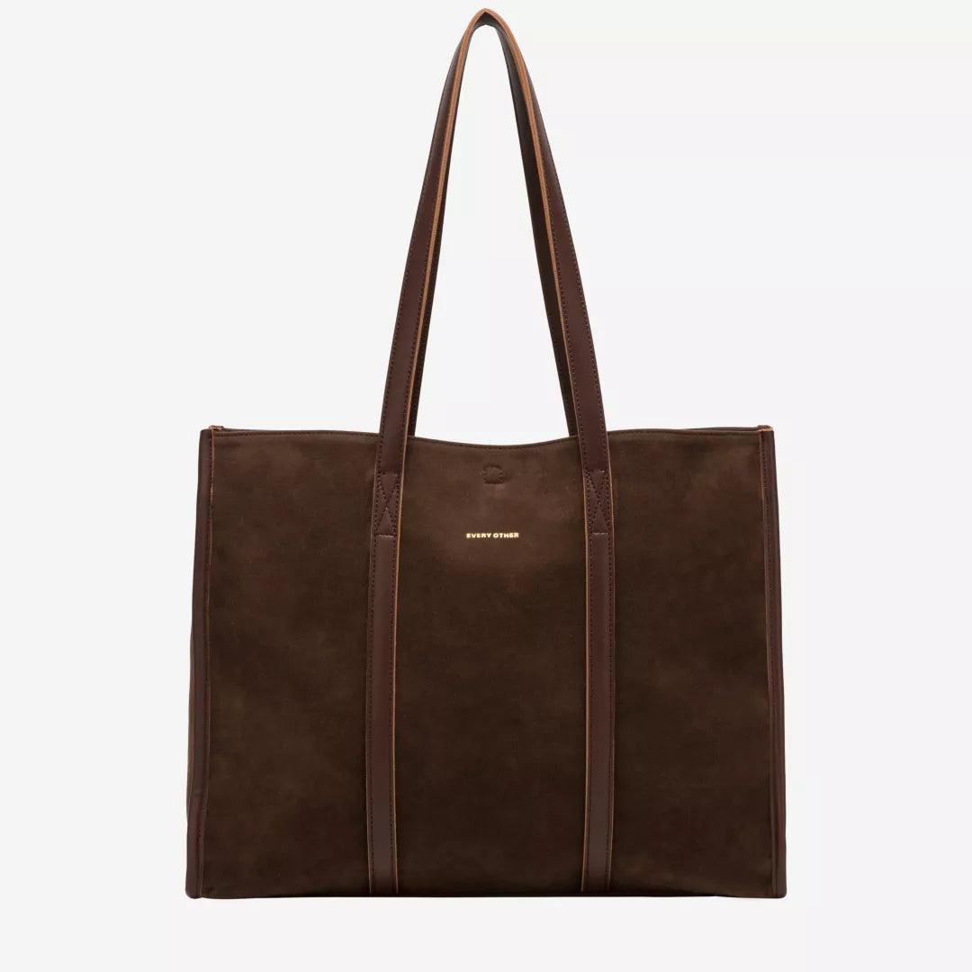 Every Other Suede Effect Large Tote Bag - Brown