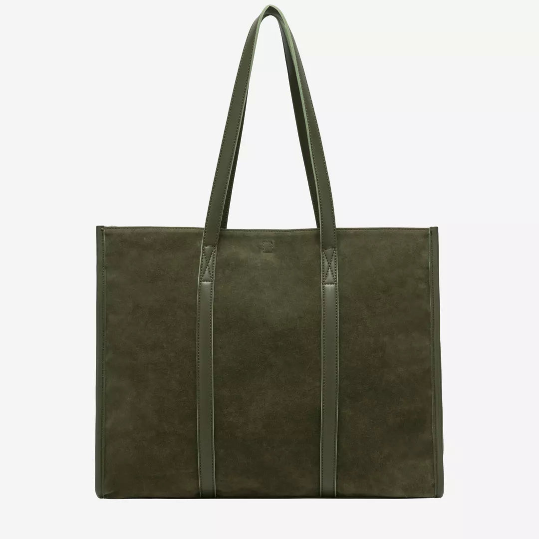 Every Other Suede Effect Large Tote Bag - Khaki