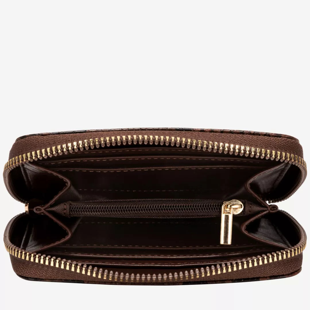 Every Other Snake Effect Purse - Brown