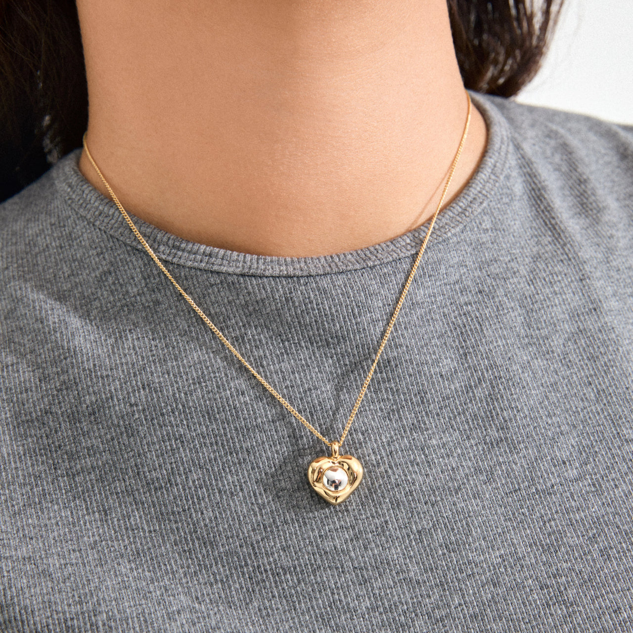 Pilgrim Nova Heart Necklace Gold