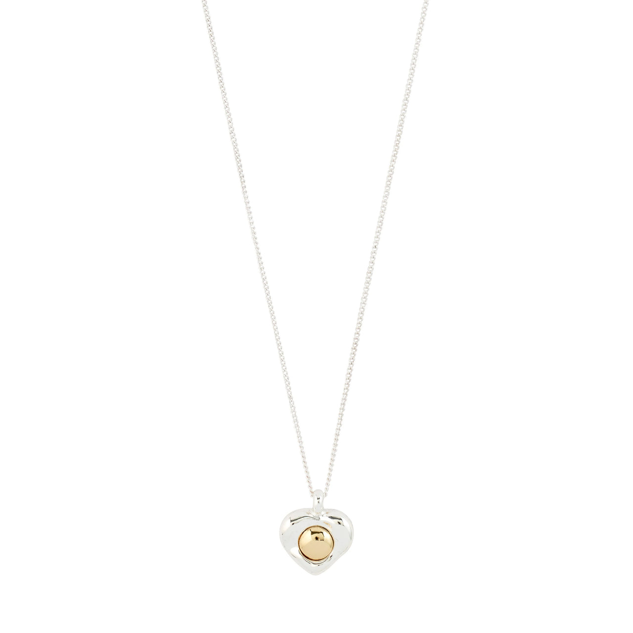 Pilgrim Nova Heart Necklace Sliver
