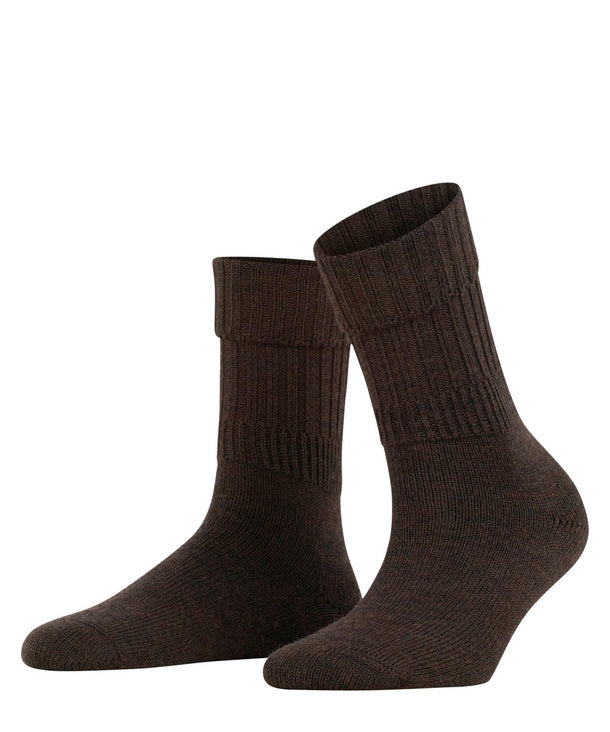 Falke Striggings Rib Dark Brown Socks