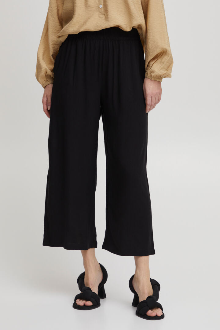 B.Young JOELLA Crop Black Trousers