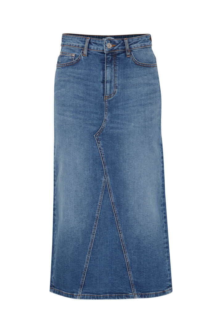 B.Young Leya Mid Blue Denim Skirt