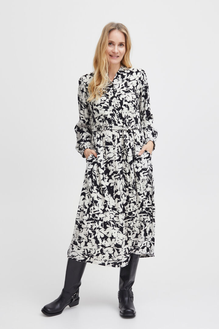 Fransa Cina Black Mix Dress