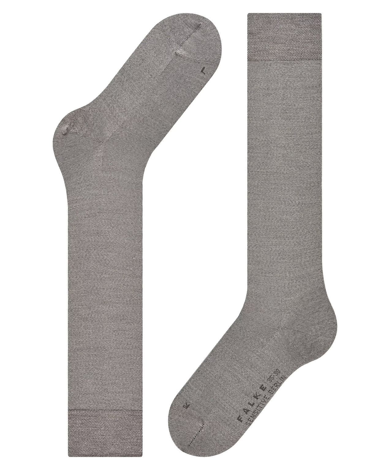 FALKE Sensitive Berlin Knee-High Women Socks- Light Grey
