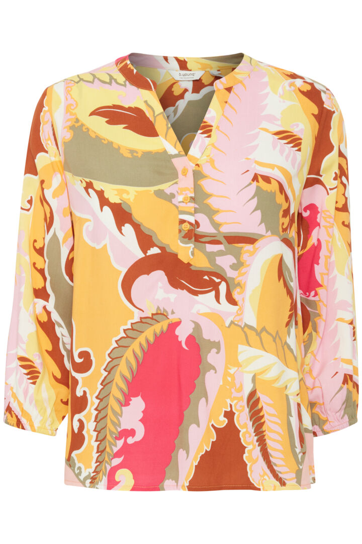 B.Young Joella Yarrow Paisley V-neck Shirt