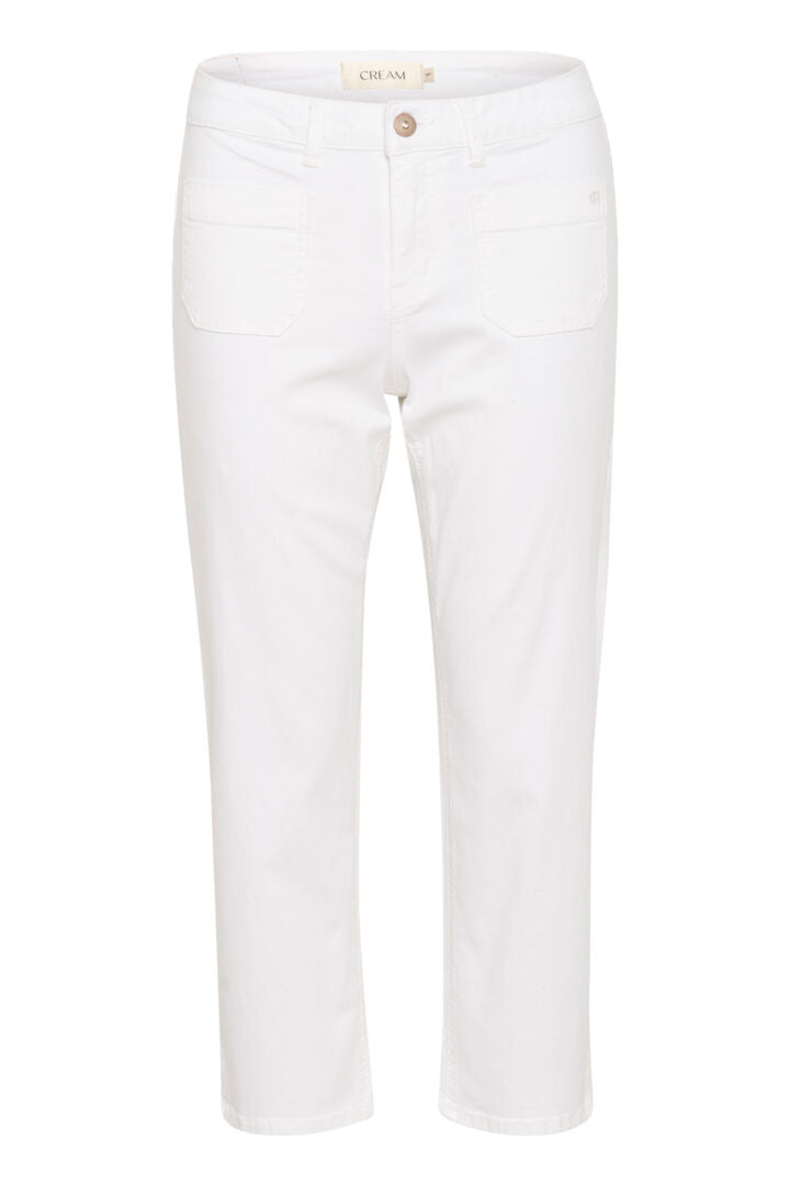 Cream Capri Pants - Snow White