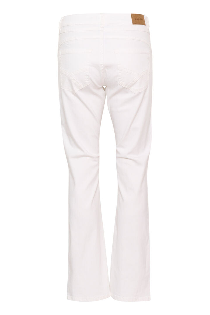 Cream Bootcut Jeans - Snow White