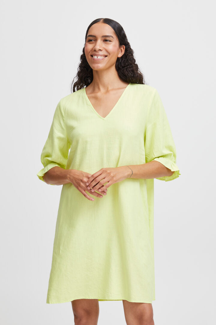 B.Young Flakka A Shape Dress - Sunny Lime