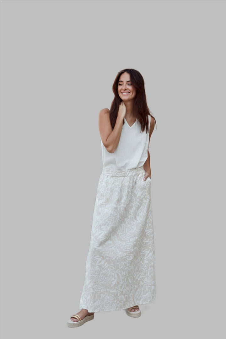 Fransa MADDIE Skirt - Arctic Wolf Mix