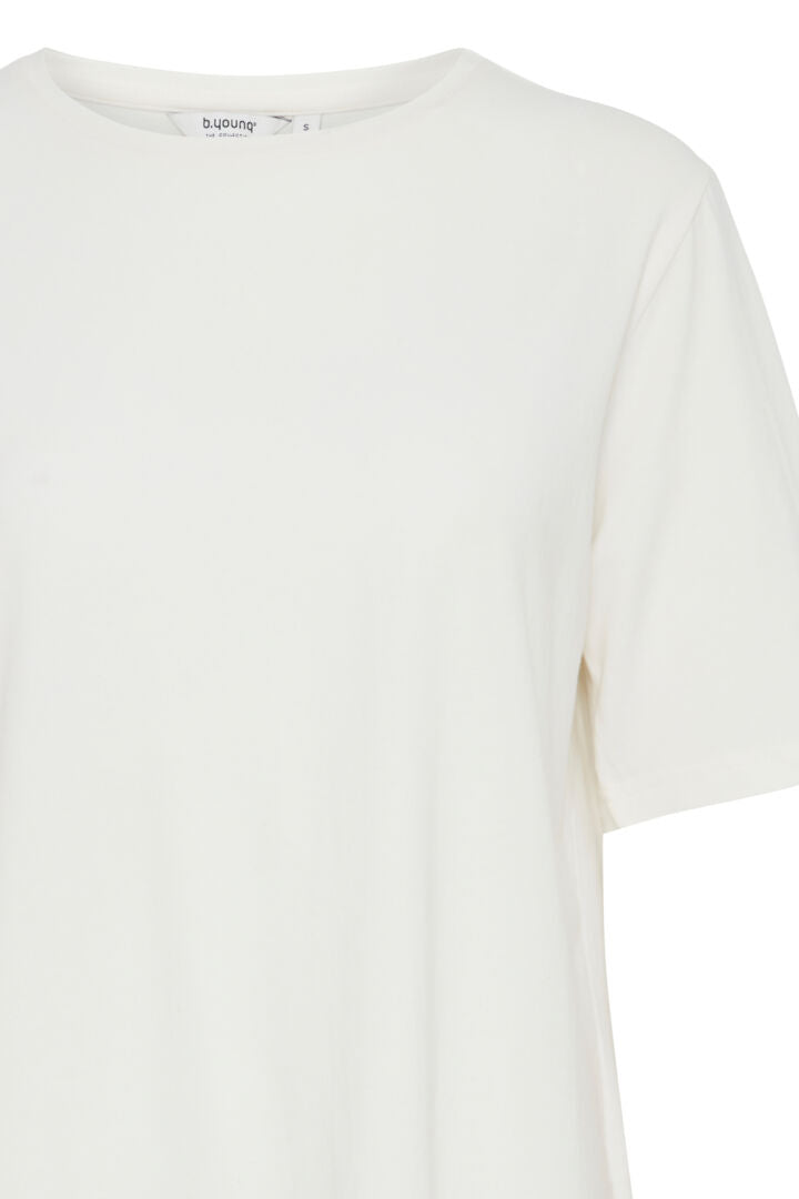 B Young Pamila Half Sleeve T-Shirt- Off White