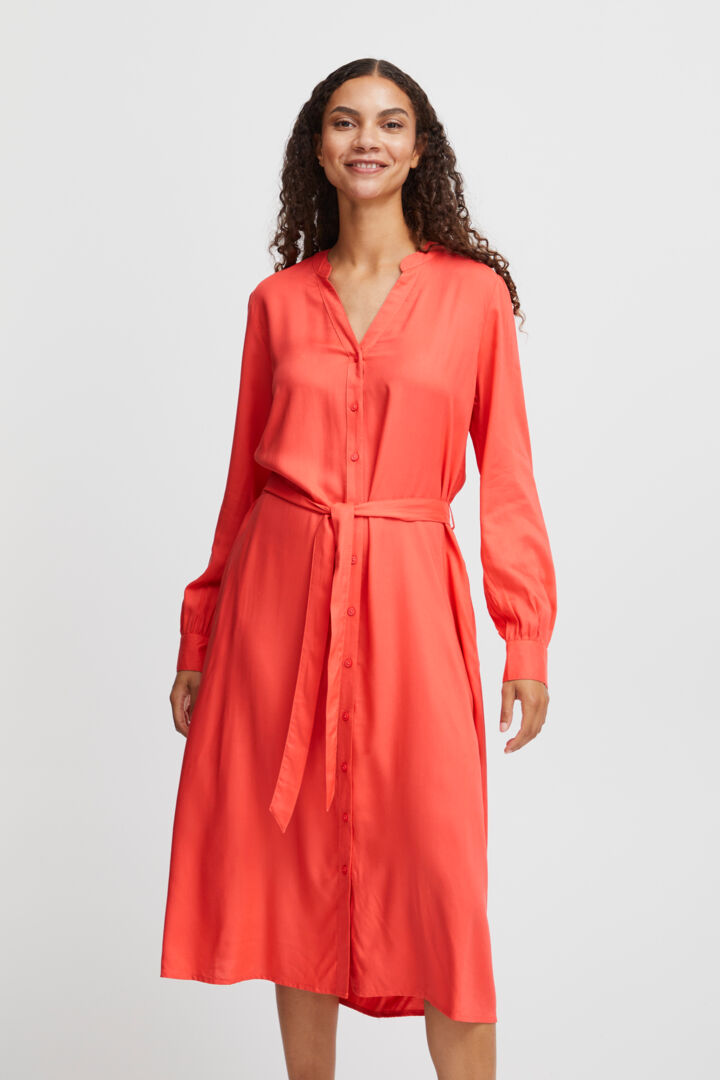 B.Young JOSA Shirt Dress - Orange