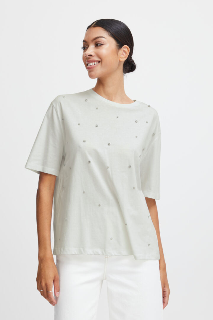 B.Young Pen Off White Jewel T-Shirt