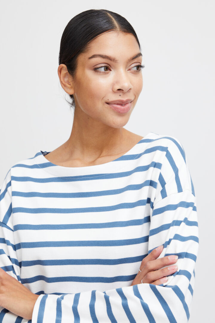 B Young Ramsi Off White Mix Top