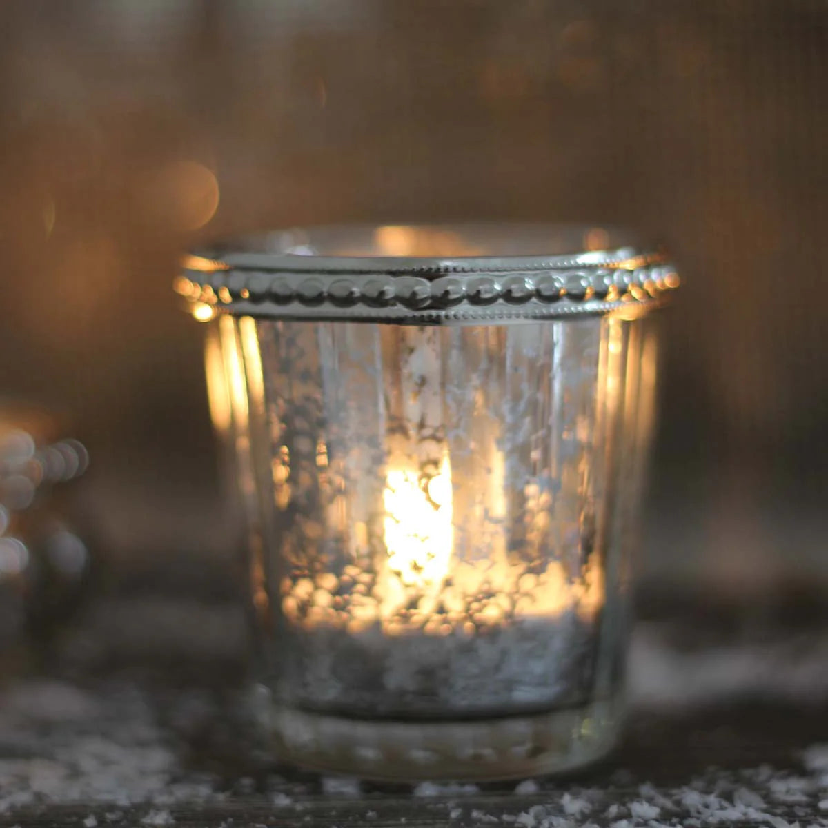 Biggie Best Silver Mercury Tealight Holder